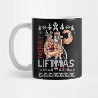 Merry Liftmas Christmas Xmas Fitmas Fitness Santa Holiday Gift Men Mug